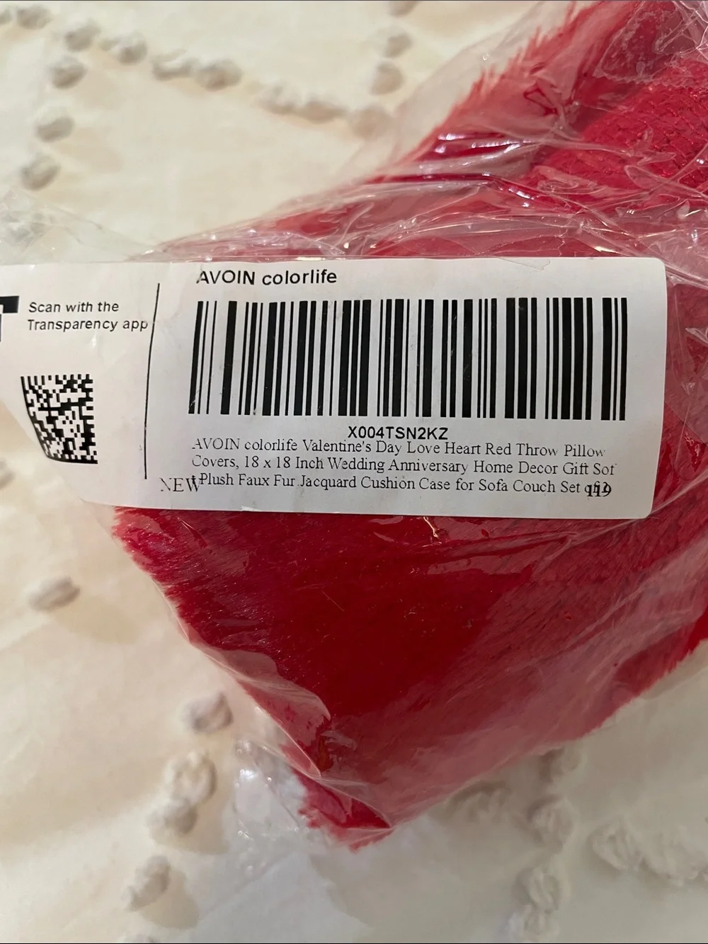 Red Heart textured Pillow Covers - Set of 2 new